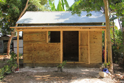 Temporary housing in Haiti provided by Habitat for Humanity. 